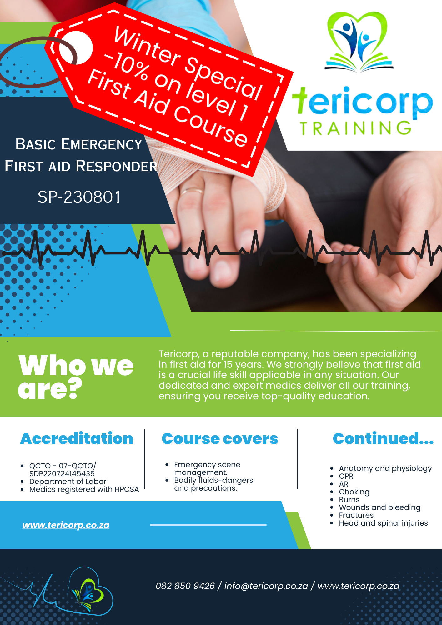 Winter Special – 10% off Level 1 First Aid Course